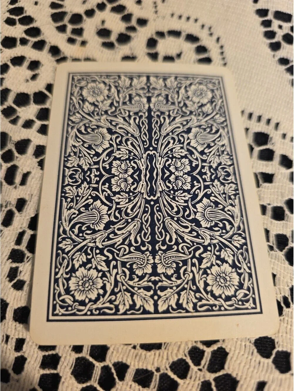 Arrco Playing Cards Blue & White Floral